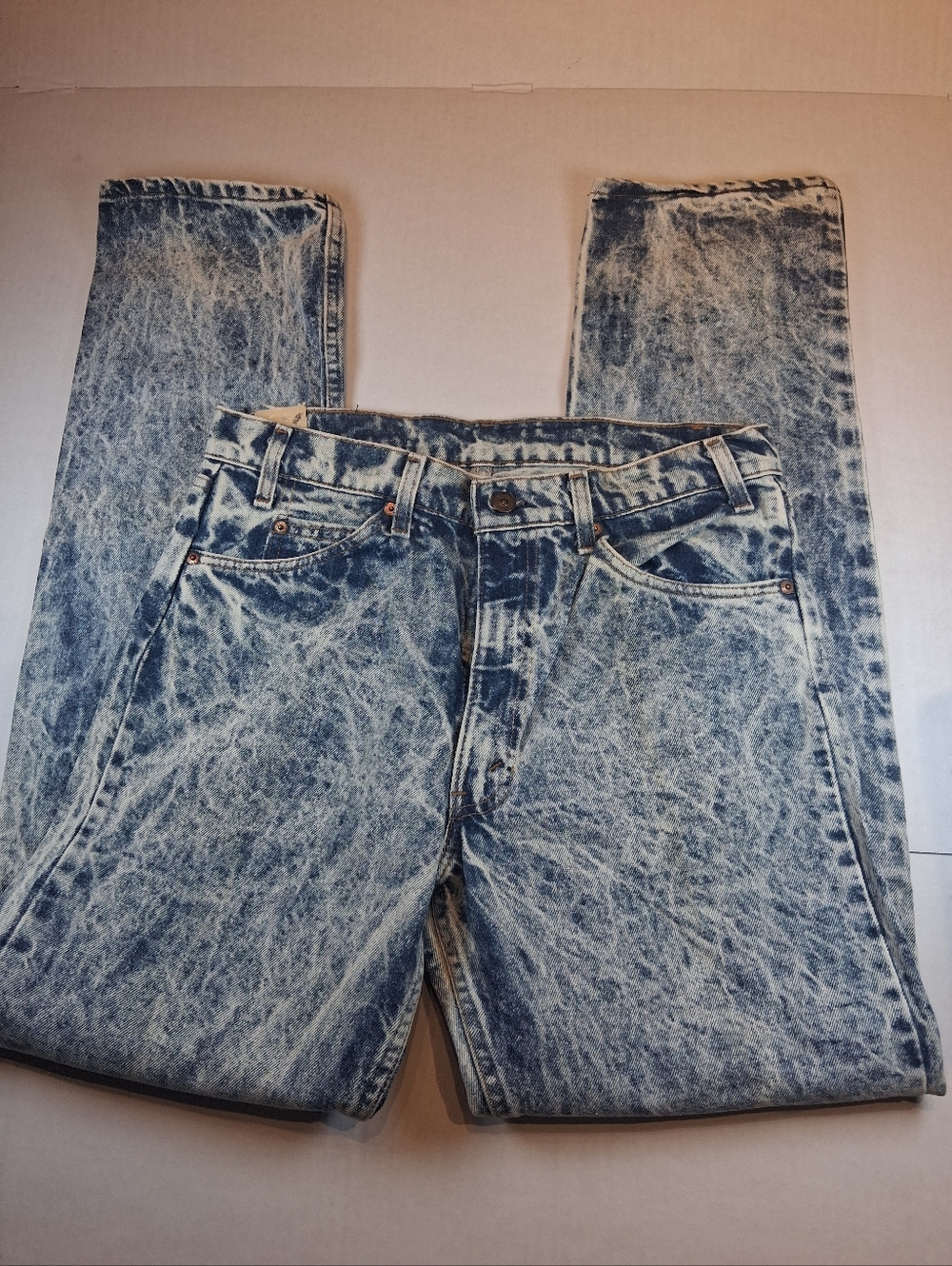 Vintage Old Stock Levi's 305 Orange Tab Straight Leg Jeans Men Size 34x34